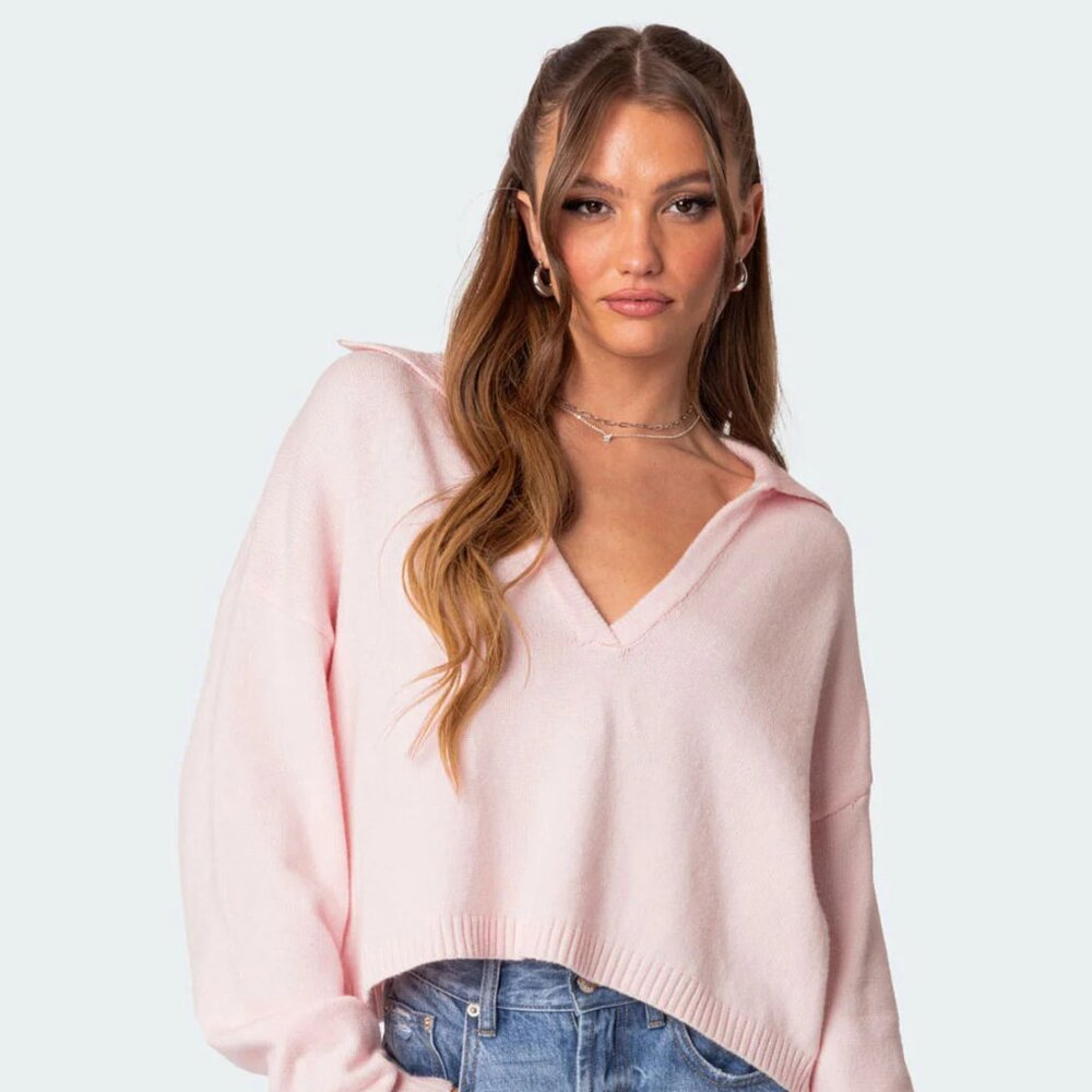 Edikted Marcie Oversize Cropped Sweater